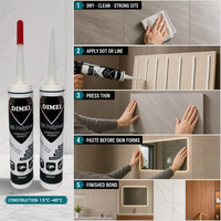 Construction d'adhésifs pour ongles sans ongles en gros d'usine Colle sans ongles en polymère MS étanche