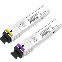 Transceptor Óptico SFP 1.25G BiDi Fibra Única Tx1490nm Rx1550nm 80km SC LC DDMI SMF Simplex LC