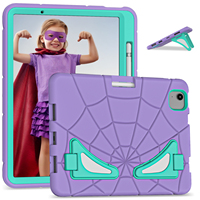 Étui antichoc pour enfants avec motif anime pour iPad Air 11 M3 2025 M2 2024 avec support pliable, sangle d'épaule, porte-stylo, coque de protection robuste