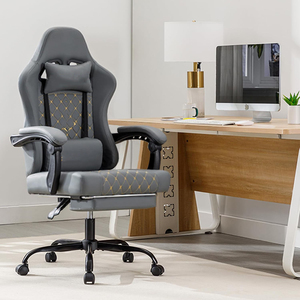 Chaise de jeu inclinable de nouvelle conception avec repose-pieds, chaise de jeu marron - Product Image 3