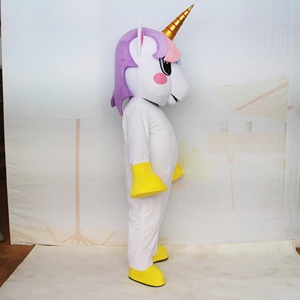<span class=keywords><strong>Disfraz</strong></span> de Mascota de personaje de dibujos animados de animales de unicornio personalizado, juguete de peluche, traje divertido para caminar, promoción, Cosplay, mascota de Carnaval para adultos - Product Image 4