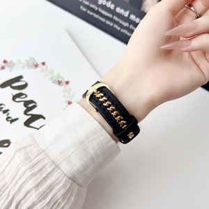 <span class=keywords><strong>Correa</strong></span> de cuero genuino suave a la moda para mujer con <span class=keywords><strong>eslabones</strong></span> de cadena de metal para <span class=keywords><strong>Apple</strong></span> <span class=keywords><strong>Watch</strong></span> WB0238S - Product Image 6