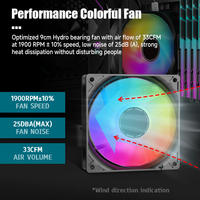 Refroidisseur de processeur Jungle Leopard K200 RGB à caloducs, 90 mm, cuivre et aluminium, 25 dBA silencieux, 4 broches, 33 CFM, 1900 tr/min, 3,6 W, compatible PC