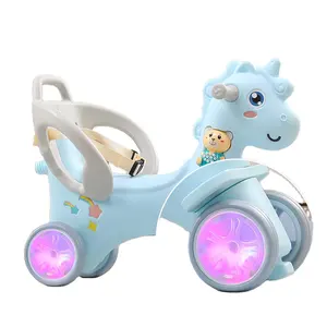 Atualizado Crianças Plástico 2 em 1 Bebê Equitação Toy Animal Rocking Horse para Crianças