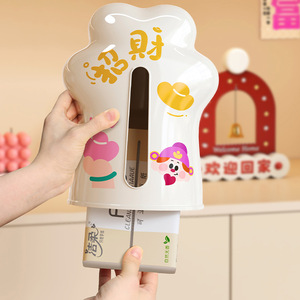 Lucky Cat Cat Paw Tissue Box PP Material Pull Out Tissues For Living Room Desktop Decor - Product Image 2