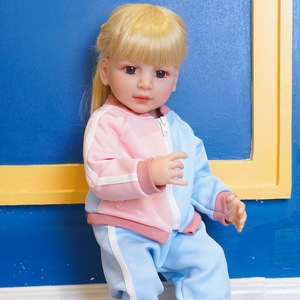 WYL-Muñeca <span class=keywords><strong>de</strong></span> bebé <span class=keywords><strong>Reborn</strong></span> <span class=keywords><strong>de</strong></span> 22 pulgadas, juguete <span class=keywords><strong>de</strong></span> silicona <span class=keywords><strong>de</strong></span> cuerpo completo <span class=keywords><strong>de</strong></span> 55 cm, <span class=keywords><strong>de</strong></span> <span class=keywords><strong>goma</strong></span> suave y realista - Product Image 4