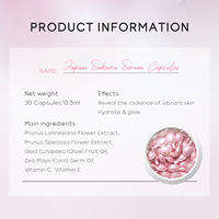 Capsules de sérum Sakura 30 hydratantes, nourrissantes, améliorant le teint, vitamines E et C