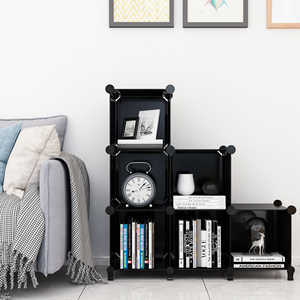Organiseur de placard DIY à 6 <span class=keywords><strong>cubes</strong></span>, étagères de rangement, <span class=keywords><strong>cubes</strong></span> de rangement en plastique, étagère à livres modulaire, organisateur, armoire en plastique - Product Image 3