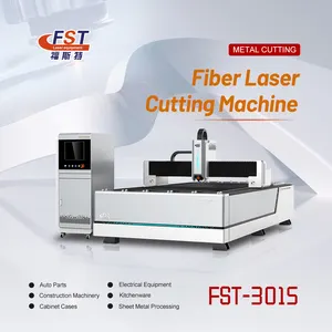 Máquina de corte a laser, 3kw 6kw 8kw folha fechada de metal de aço inoxidável de alumínio carbono FST-3015FE 6025