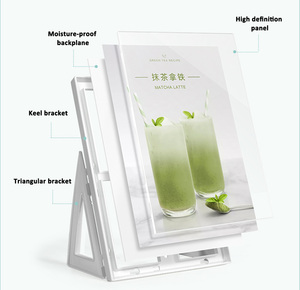 A3 A4 A5 Đen Trắng Ngang/Dọc Sử Dụng Tường Treo/Đặt Hiển Thị Nhựa Tabletop Đăng Chủ <span class=keywords><strong>Menu</strong></span> Đứng - Product Image 3