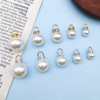 Strass Faux Perle Perles Charmes Blanc Imitation Perle Charmes Pendentifs pour Dangle Boucles D'oreilles Collier Fabrication de Bijoux