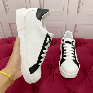 Chaussures décontractées Gabbna pour hommes et femmes, tendance mode, style dad shoes classique, graffiti, semelle plate, contraste noir et blanc. - Product Image 3