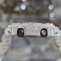 Luxuriöse GA2100 Iced Out Uhrenlünette – Fabrik-Großhandel, vergoldetes Messing, Moissanit, AK 47 Diamant-Buss-Down, Herrenschmuck 2026