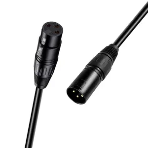 Cabo de microfone xlr fêmea para microfone de áudio, cabo de extensão xlr para microfone de áudio, cabo de 3 pinos xlr macho para 3 pinos personalizado
