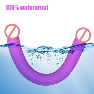 ダブルヘッド超ロングディルド肛門マッサージ膣刺激リアルなビッグディルド巨大ペニスカップル向けセックストイ - Product Image 4