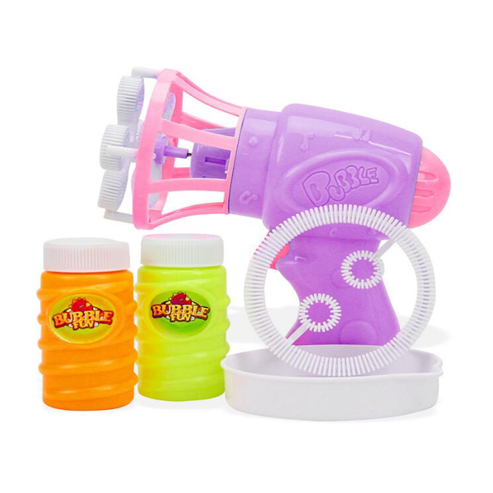 LZY775 Электрический пузырьковый пистолет, устройство для создания пузырьков, автоматический вентилятор и набор из 2 пузырьков воды, уличная игрушка для детей