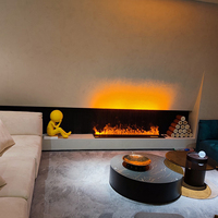 700mm Électrique LED Cheminée Changement de Couleur 3D Décor Flamme Vapeur Vapeur Effet Eau Français Opération Ménage Hôtel