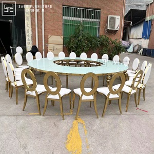 Silla de comedor de cuero con respaldo ovalado dorado moderno, venta al por mayor, muebles apilables de acero inoxidable para eventos para apartamentos de sala de estar - Product Image 4