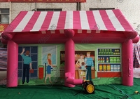 Tente gonflable rose pour épicerie, château gonflable, trampoline, jouets éducatifs imperméables pour enfants, divertissement en plein air