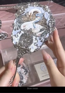 Flower Knows Makeup <strong>Mirror</strong> Swan Ballet Moonlight Mermaid Handheld <strong>Mirror</strong> White Blue Pink Strawberry <strong>Rococo</strong> <strong>Mirror</strong> - Product Image 3