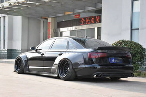 ชุดแต่งไวด์บอดี้สำหรับ Audi A6 S6 คาร์บอนไฟเบอร์  ลิ้นหน้า ดิฟฟิวเซอร์ สปอยเลอร์ สเกิร์ตข้าง ไวด์บอดี้ - Product Image 5