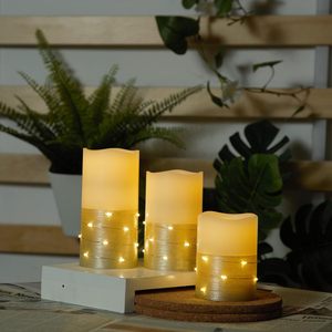 ชุดเทียนแอลอีดีแบบเชือกพร้อมรีโมท ตั้งเวลาได้ ขายส่ง - Product Image 2
