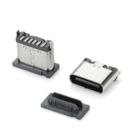 Conector de Cable USB 2.0 Tipo C Macho y Hembra, Impermeable IP68, Micro SMD, Carcasa de Latón con Tornillo, Contactos de Bronce Fosforoso