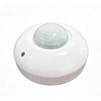 Détecteur de mouvement PIR de plafond SanJin 360°, 110-240V, max 1200W, détection 6m, 3-2000LUX réglable pour lampe de plafond intérieure, contrôle automatique
