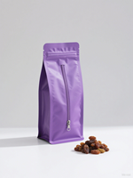 Fenêtre transparente personnalisée colorée pochette refermable debout en plastique fermeture éclair emballage alimentaire en stock