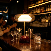 Lámpara de Escritorio de Lujo de Alta Gama, Impermeable, con Carga Rápida de 2A, Funciona con Batería, Lámpara de Mesa LED con Luz Ambiental Desmontable para Sala de Estar