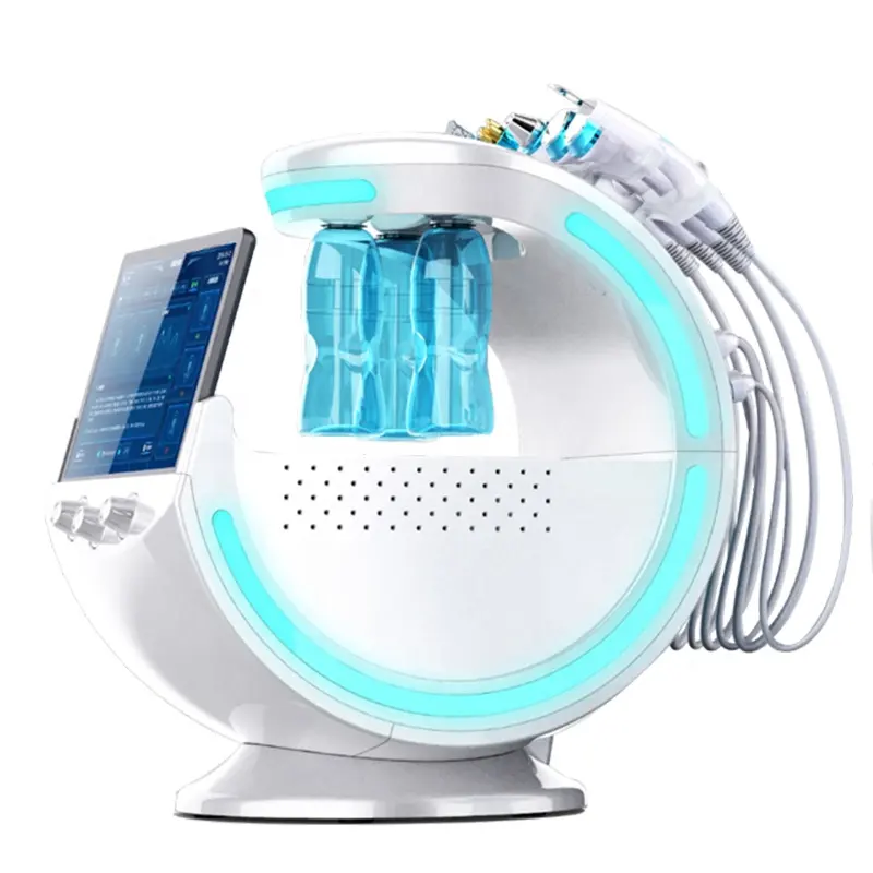 7 in 1 portable smart ice blue hydrodermabrasion facial machine hydrowonder beauty salon machine with skin analyzer