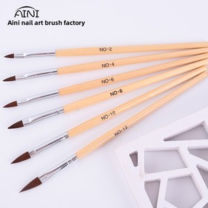 Juego <span class=keywords><strong>de</strong></span> 6 Pinceles <span class=keywords><strong>de</strong></span> Cristal para Decoración <span class=keywords><strong>de</strong></span> <span class=keywords><strong>Uñas</strong></span>, Pinceles <span class=keywords><strong>de</strong></span> Pelo <span class=keywords><strong>de</strong></span> Nailon Puntiagudos con Mango <span class=keywords><strong>de</strong></span> Madera para Diseño Floral 3D y Dibujo Detallado - Product Image 2