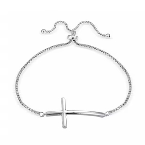 Pave CZ Jewelry Pulsera de eslabones de broca de caballo ecuestre de herradura personalizada de plata esterlina - Product Image 3