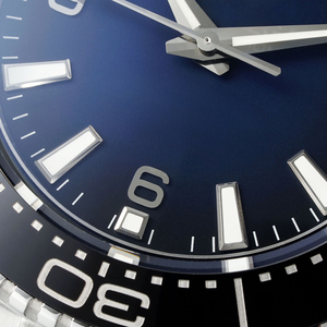 Montre <span class=keywords><strong>mécanique</strong></span> pour homme <span class=keywords><strong>en</strong></span> acier inoxydable de haute qualité, sportive et décontractée, cadran bleu foncé, index lumineux, lunette rotative - Product Image 4