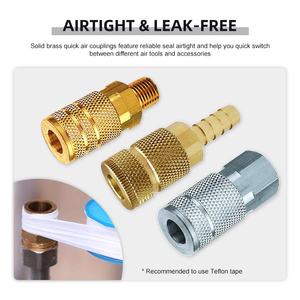 Chất Lượng Cao Brass Xây Dựng 1/4 & 3/8 Npt Chủ Đề Kết Nối Tru-flate Phong Cách Ô Tô Không Khí Coupler - Product Image 6