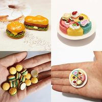 Alimenti in miniatura giocattoli per Hamburger americani misti finti per la casa delle bambole cucina gioca in resina Mini casa delle bambole artigianato accessori