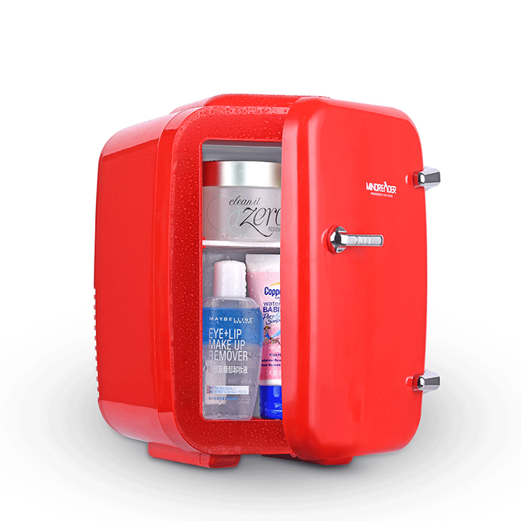 4L портативный косметический холодильник, домашний мини холодильник со стеклянной дверью