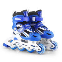 Patins à roulettes ajustables à 4 roues en PU, patins en ligne, chaussures de patinage, patins quad lumineux pour enfant