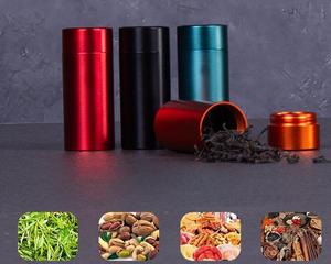 Xách Tay <span class=keywords><strong>Mini</strong></span> 40Ml Trà Lon Hợp Kim Nhôm Trà Lá Lưu Trữ Tin Với Kín Vít Trên Nắp Đậy, Titan Hộp Trà Lưu Trữ - Product Image 2