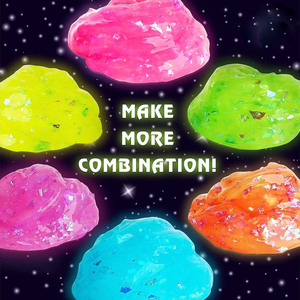 Perfect Kraft Slime Pack Neon Colors Slime <b>Kit</b> Green Blue Pink Yellow Big Slime Gifts for Boys Girls Birthday Party - Product Image 5