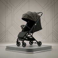 Poussette de voyage multifonctionnelle légère et confortable pour nouveau-né, pliable, en coton