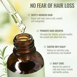 Private Label 100% Natuurlijke Biologische Baby Haargroei Olie Haarbehandeling Groei Olie