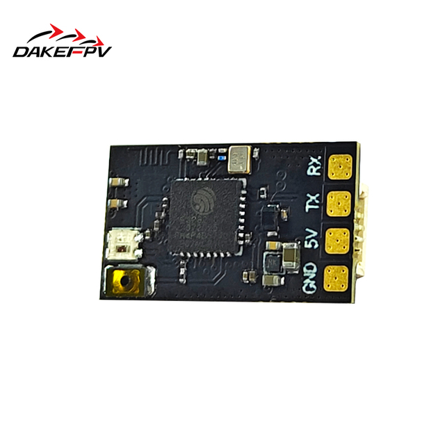 DAKEFPV DAKE 2.4G NANO RX FPV Receiver 3Db Antenna for Connector 100mw Transmission Power 4 Adjustable Gears LR1121 RF Chip