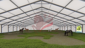 Thời tiết bằng chứng đúc sẵn ngựa chuồng di chuyển Kết Cấu Thép ngựa ổn định cho trung tâm cưỡi ngựa - Product Image 3