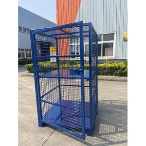Ajustável Wire Mesh <span class=keywords><strong>Cage</strong></span> Steel Mesh Container Logístico Soluções de armazenamento seguro para uso industrial e armazém - Product Image 1