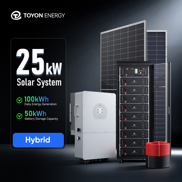 Toyon 25KW EU Version High Performance Three Phase Hybrid Bess Solar Battery Energy Storage System for Commercial Use