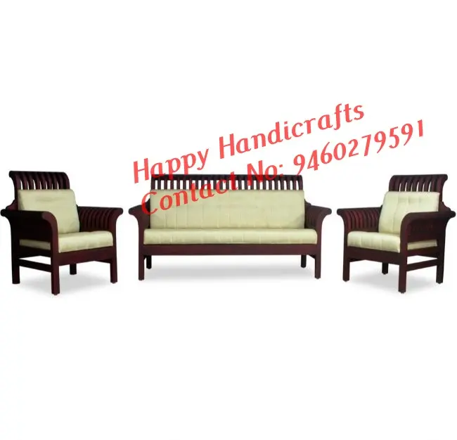 Indian Teak wood round sofa makers in sleek Mumbai homes design