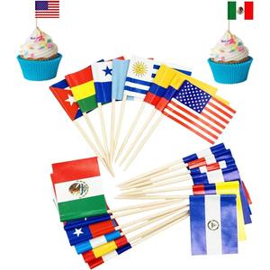 Banderas de Dientes Personalizadas de Países Europeos, Mini Banderas Europeas para Decorar Cupcakes, Diferentes para Decoraciones de Eurovisión y Artículos de Fiesta - Product Image 1