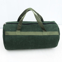 Sacs à outils en toile épaisse ronde vert foncé vierge d'usine, personnalisables, durables, petite et grande taille, kit ElectricTook