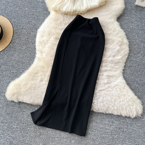 Women's Haute Summer Beaded Round Neck Irregular Short Sleeve Top High Waisted Wrap Hip <b>Skirt</b> 2 Piece Set Fashion - Product Image 3